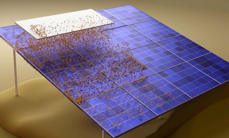 انرژی خورشیدی: الکتریسیته ساکن می تواند پانل های خورشیدی صحرا را عاری از گرد و غبار نگه دارد