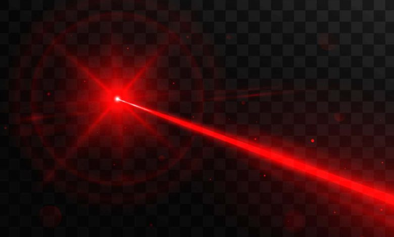 یک لیزر دایره ای شکل که برای ایجاد فیبرهای نوری از هوا استفاده می شود