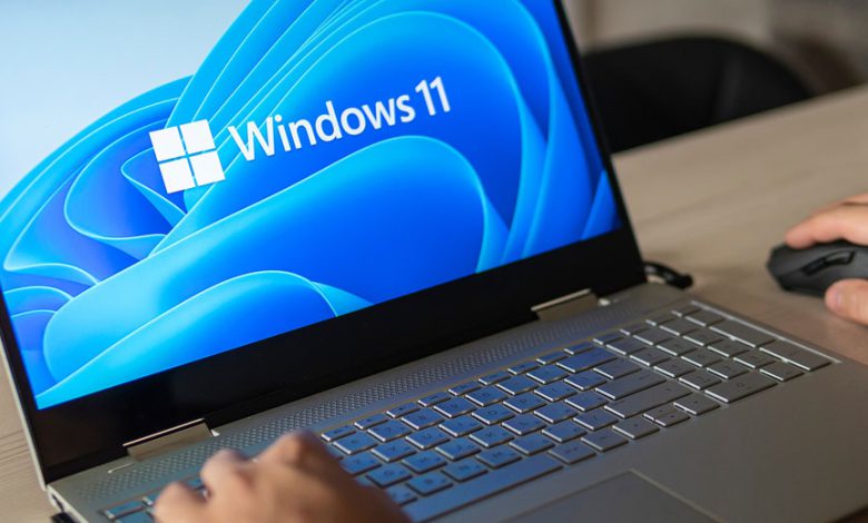 Microsoft Windows 11 on a laptop